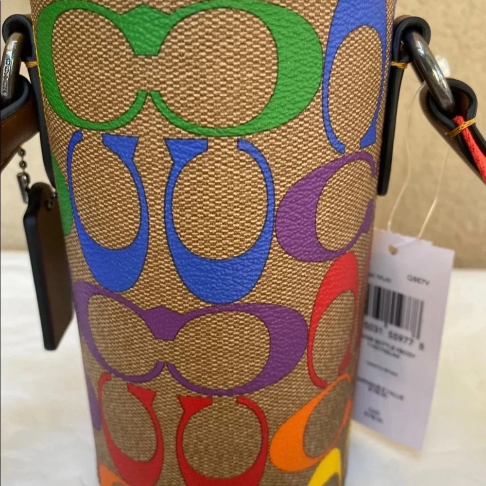 Coach water bottle holder rainbow crossbody - Picture 3 of 8